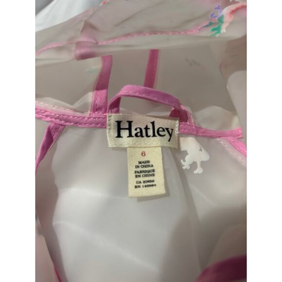 Hatley sheer 8 unicorn raincoat hooded euc w/pockets - Picture 8 of 8